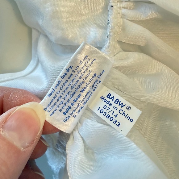 Build-A-Bear Workshop White Sequin Tutu Dress Faux Fur Trim Winter Reindeer 2014 - Picture 11 of 11